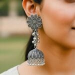 Silver Jhumkas