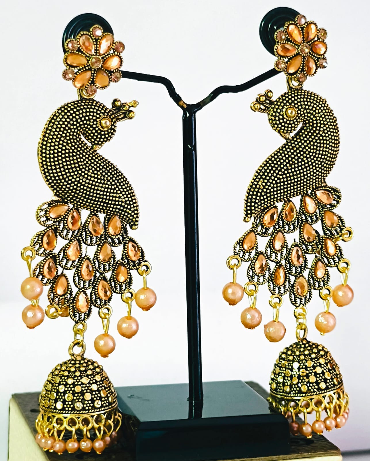 Best Imitation Jewellery Peacock Jhumka - Image 2
